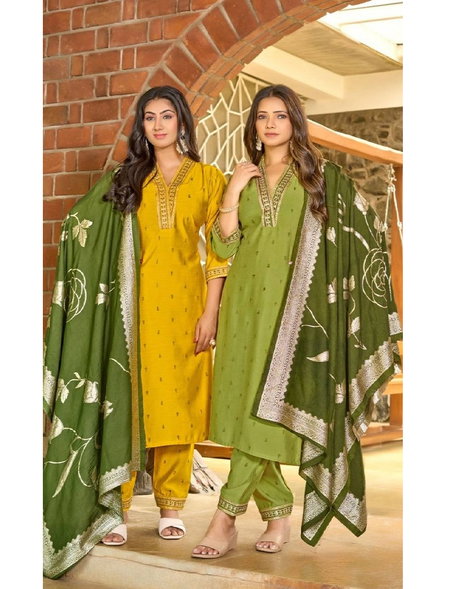 Naisha K 97 Dobby Jacquard Readymade Dress Wholesale Clothing Distributors In India